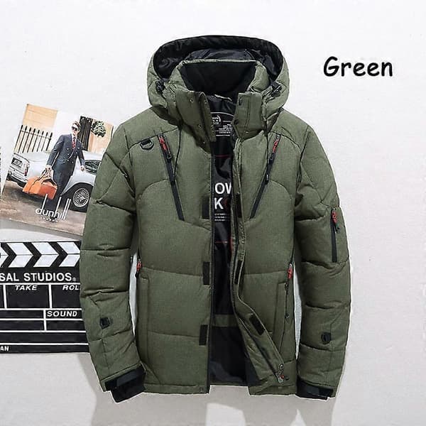 【BQ】-30℃ Winter Men Duck Thick Down Jacket Men Snow Parka Coat Man Warm Winter Down Jacket Outerwear cool black cool black M