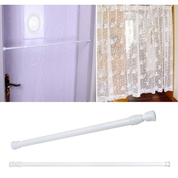 【BQ】Short Extendable Curtain Rod Rod-55~90cm, White, Max Load 2kg, 1 pc