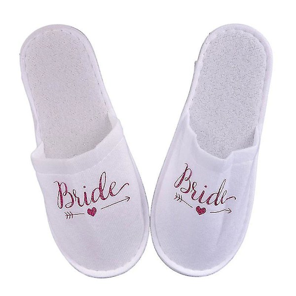 1pari morsiamen hääkoristelu Bridesmaid Party -tossut Naisten juhlatarvikkeet Rose red bride