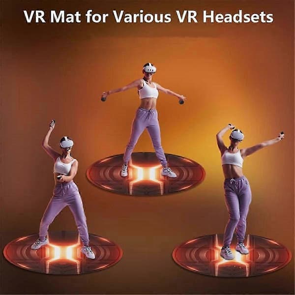 【BQ】Foldable VR Mat for 3/, Round Anti-Fatigue Mat Large, Non-Slip and Comfortable