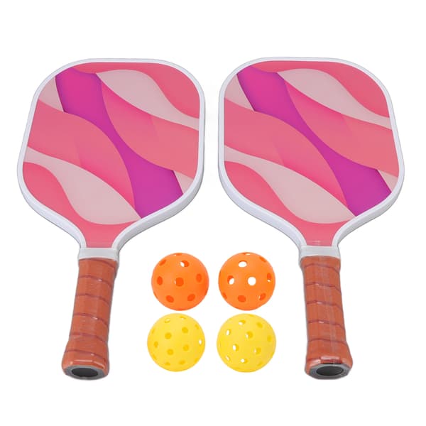 Pickleball Sæt med Glasfiber Paddle og Bolde til Udendørs Konkurrence