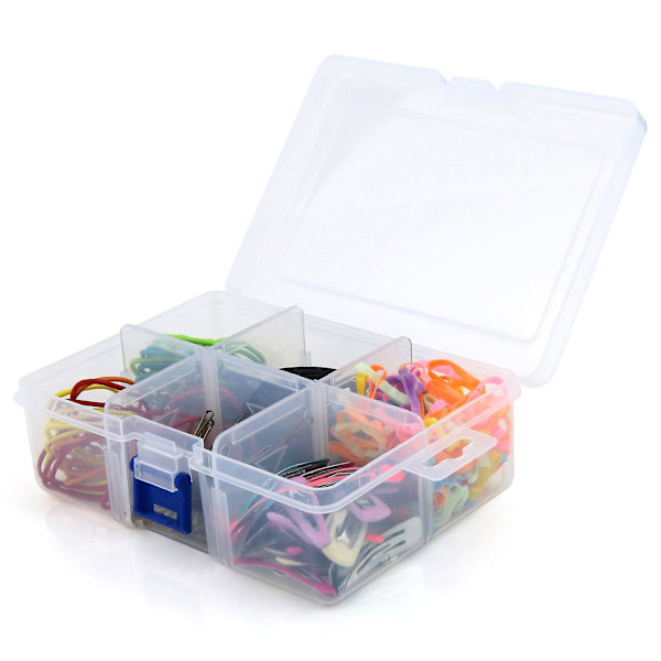 Klar plast Multi Purpose Crafts Organizer 6-roms oppbevaringsboks