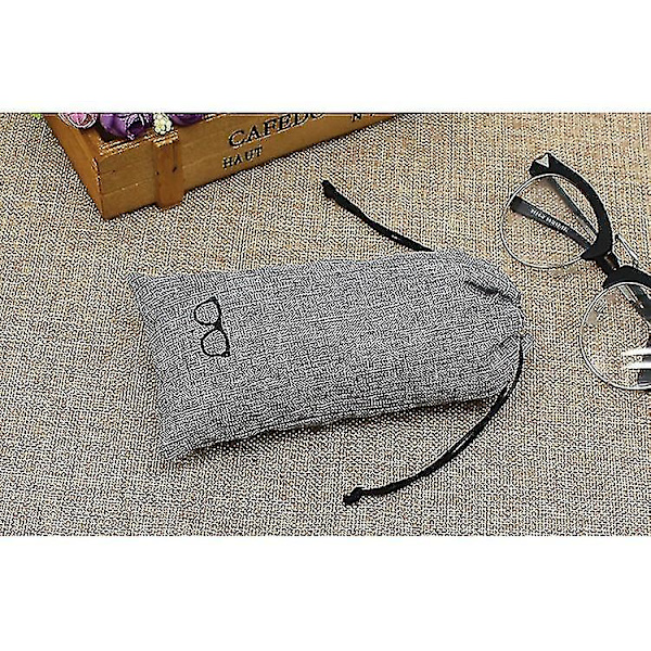 4-pak Hard Shell Eyeglasses Case Protector Linned Stof Stor Brille Case Kortfattet