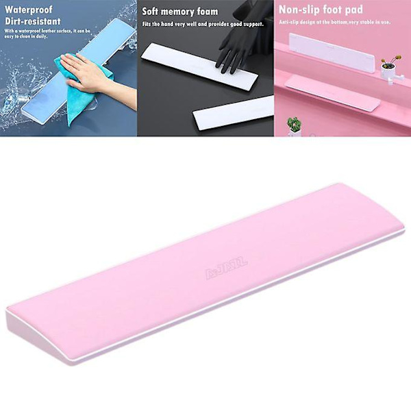 Pu Keyboard Håndledsstøtte Pad Håndledsstøtte Hånd Palm 61-tast Pink