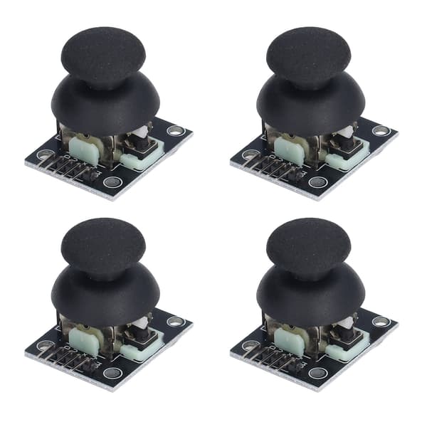 4 stk. joystickmodul 5-pinners spillkontroller kontrollsensor X Y doble akser sett for PS2