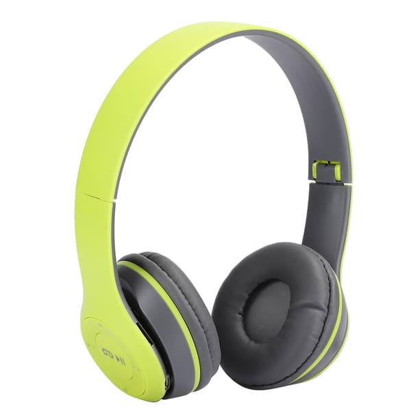 Bluetooth Trådløse Over Ear Foldbare Stereo Støjreducerende Gaming Hovedtelefoner Grøn