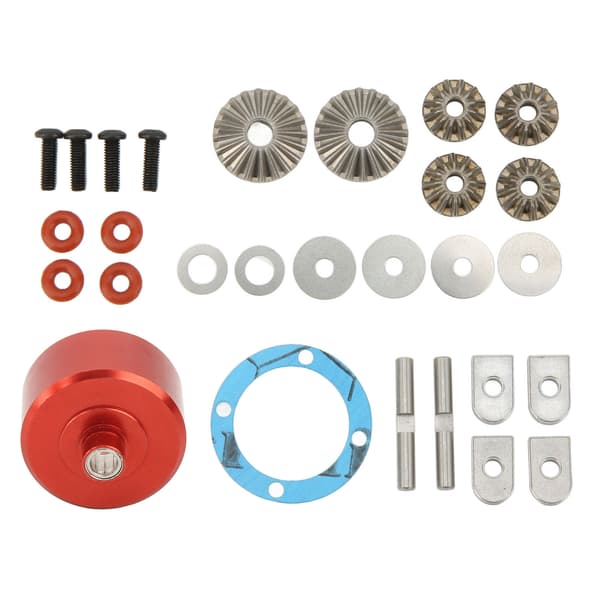 ARRMA 1 7 1 8 Serie Spiral Forreste Bageste Aluminiumslegering Diff Sæt Reservedele Rød