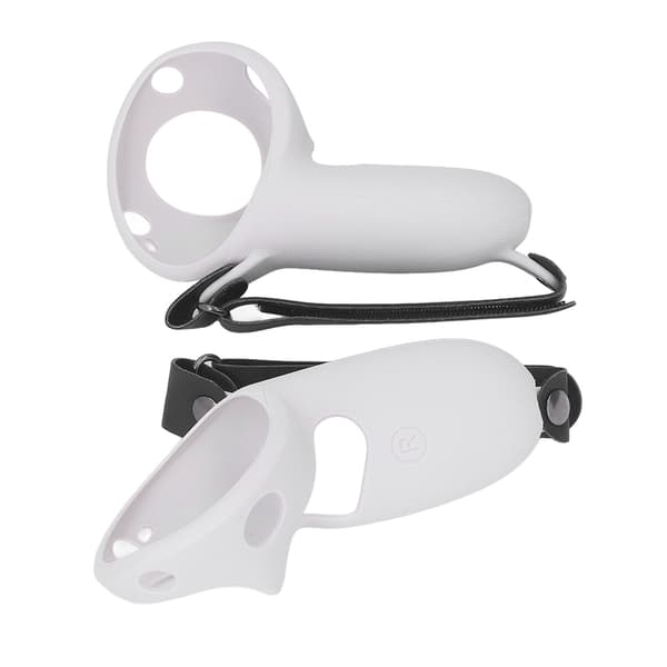 2 st Touch Controller Grip Skydd Silikon Grip Skydd med Knogremmar för Meta Quest Pro Grå