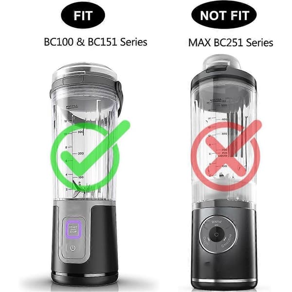 For Ninja Blast bærbar blender BC100 BC151-serien 18oz blandebeger og begerlokk og sippelokk med bærehåndtak A Blue