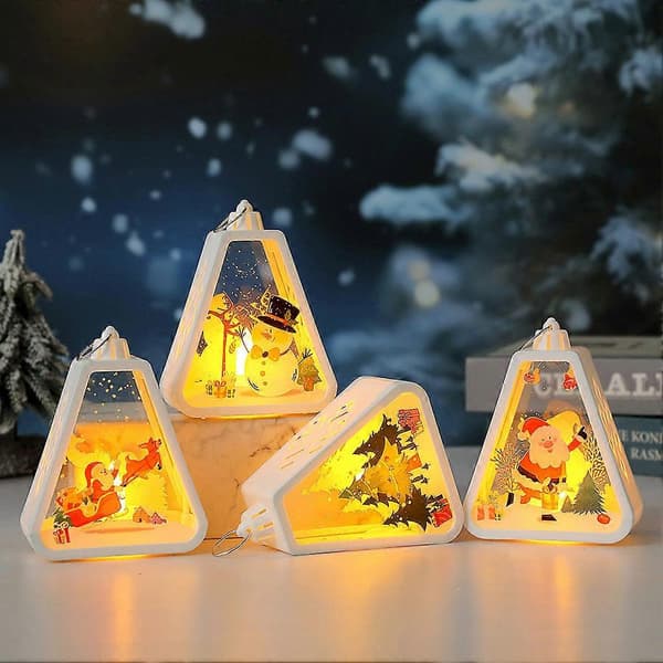 Batteridriven LED-nattlampa Slitstarkt material, elegant inredning för sovrummet White Christmas Tree