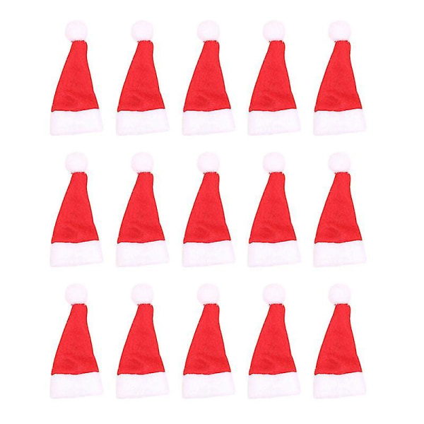 70 stk Mini Julenissehatt Lollipop Hat Decors Mini Candy Decor Diy Søt Pakke For Barn Barn (ingen Lollipop, Rød Hvit)