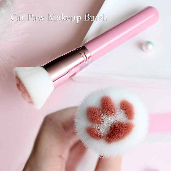 Cute Cat's Paw Makeup Brush Set Velegnet til Foundation Blush