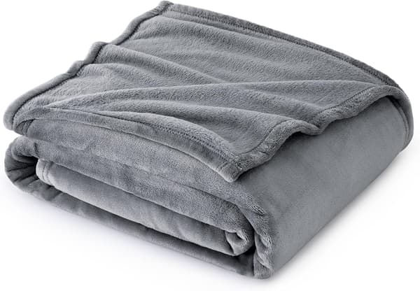 Fleeceplaid til sofa - Bløde, hyggelige og fluffy tæpper til sengen, varme enkeltplaider til voksne, sølvgrå