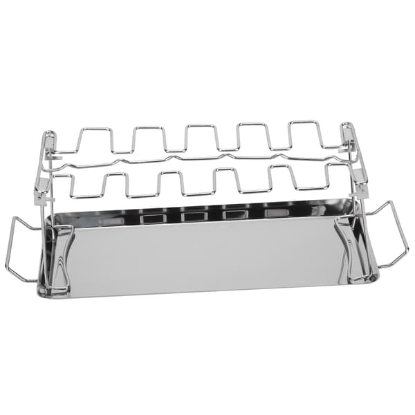 Kyllingvinge- og lårstativ med bakeutstyr, vertikal kyllinglårgrill for grilltilbehør