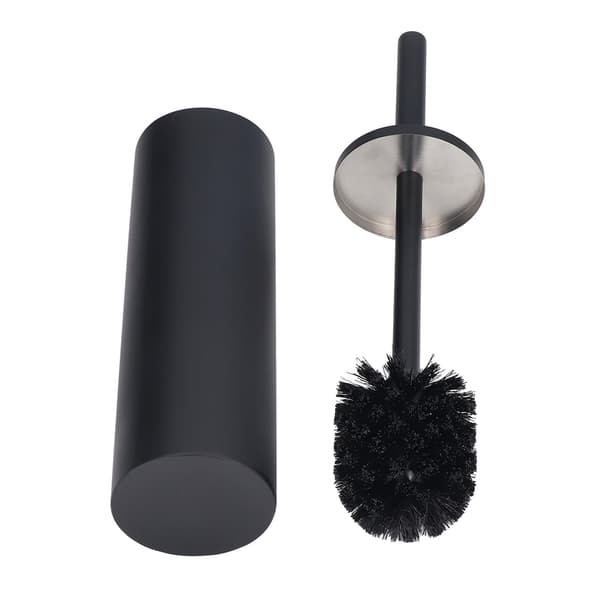 Toalettbørste i rustfritt stål, fleksibel med myk bust, ergonomisk og plassbesparende design