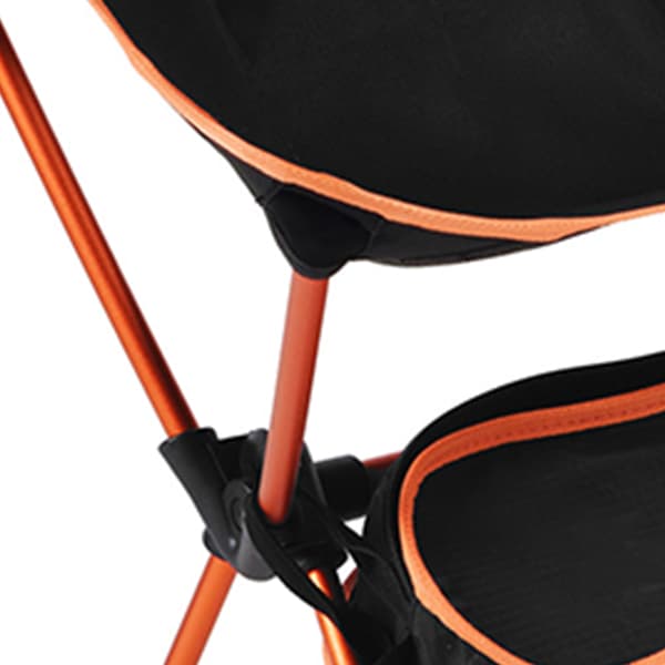 Vikbar strandstol för utomhusbruk, bärbar meshrygg, aluminiumlegeringsram, campingfiskestol, orange