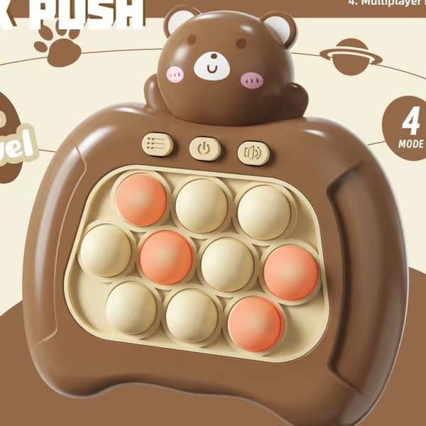 【BQ】Bear Pop It -peli - Pop It Pro valaistu nopea painallus Fidget-peli.