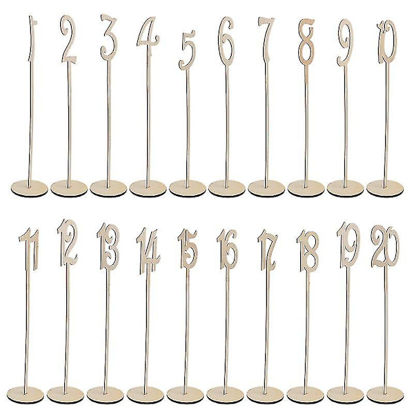 1 set puisia pöytänumeroita istumakortit hääjuhlakoristukseen (beige)