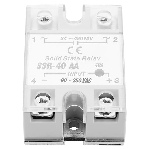 SSr 40AA 40A Solid State Relæ Modul AC-AC Input 90-250V AC Output 24-480V AC