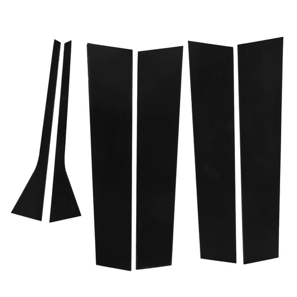 6 stk. Side Dør Vindue Dæksel Glans Sort Spejl Effekt Pillar Posts Dekal Trim Sæt til Sedan 2005.5‑2011