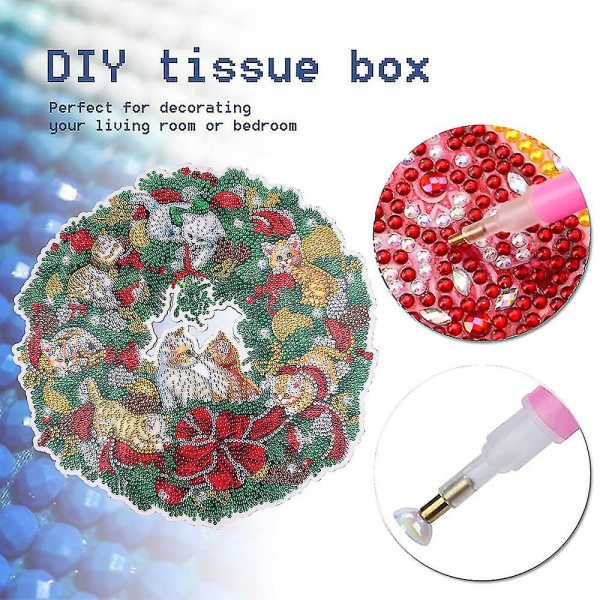 Diamond Painting 5d Christmas Crystal Wreath Kit Full Drill Broderi E