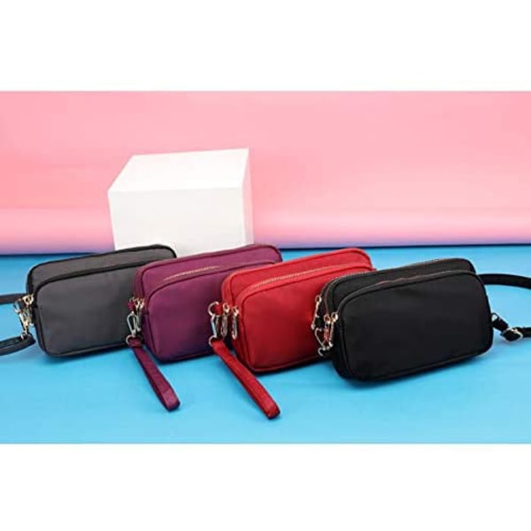 Kvinner Små Skuldervesker Multipockets Crossbody Lommebok Casual Wristlet Purses