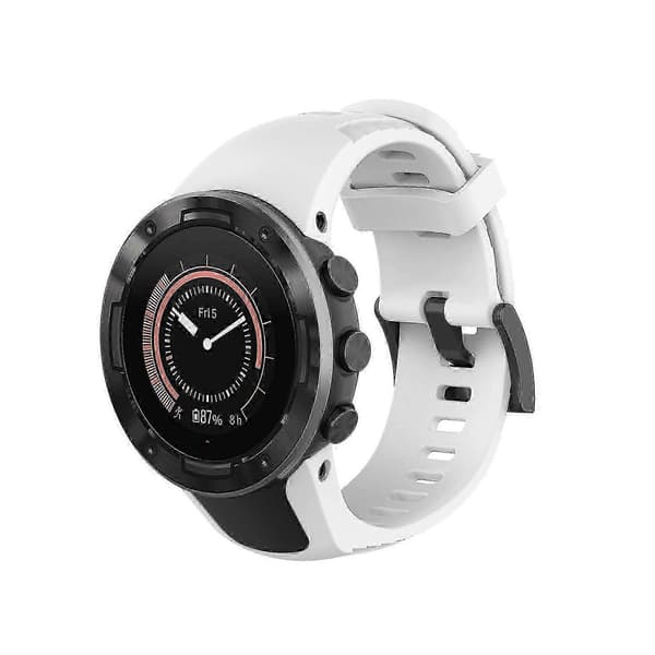 Pehmeä silikoniranneke Suunto 5 22,5 mm White