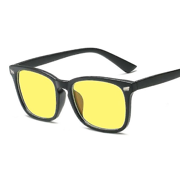 Anti Blue Light Computer Eye Glasses Frame Black Yellow