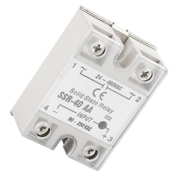 SSr 40AA 40A Solid State -relemoduuli AC-AC Tulo 90-250V AC Lähtö 24-480V AC