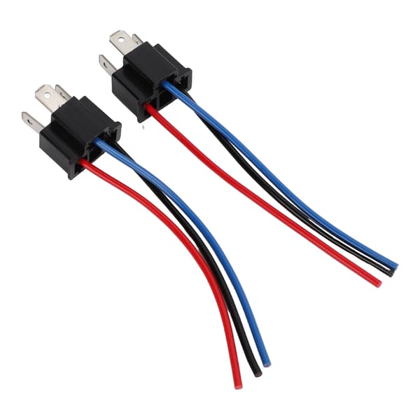 2 stk. H4 Han Socket Tilslutningsledning Kabel Forlygte Socket Forlygte Stik Ledningsnet