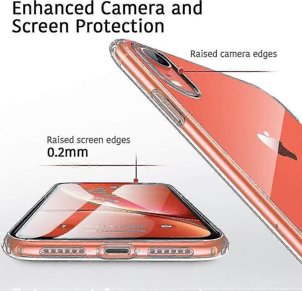 Gjennomsiktig silikondeksel kompatibelt med iPhone 7, iPhone 7 Plus, iPhone X, iPhone Xr, iPhone 11/11 Pro, iPhone 11 Pro Max-deksel for iPhone 7