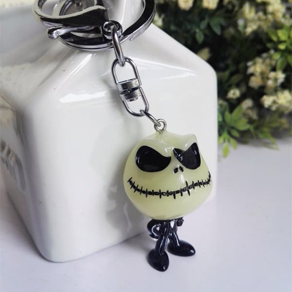 Personlig Halloween Lysende Nøkkelring The Nightmare Before Chr