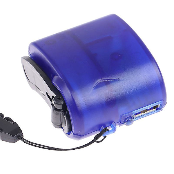 Miniladdare Handvev USB Mobiltelefon Utomhus Nödcamping Vandring Edc Reseladdare Campingutrustning Överlevnadsverktyg Blue