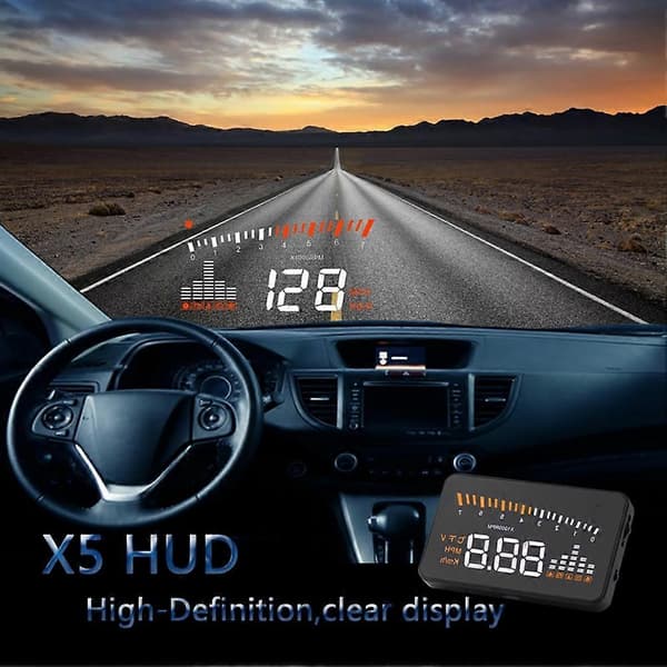 Bil Head Up Display HUD Hastighedsmåler Vandtemperatur Digital On-Board Computer Forrude-projektor Biltilbehør