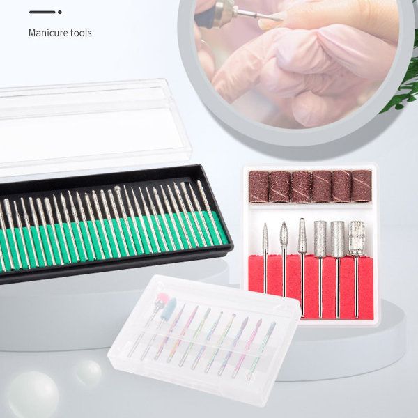 Sømboresæt Manicure Fjern værktøj med udskiftning af slibebånd 5