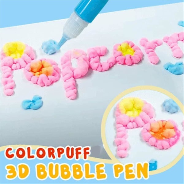 Bubble Pens, Magic Popcorn Pens, Print Bubble Pens 3d Art Safe Pens For Kids Diy Greeting Birthday Cards