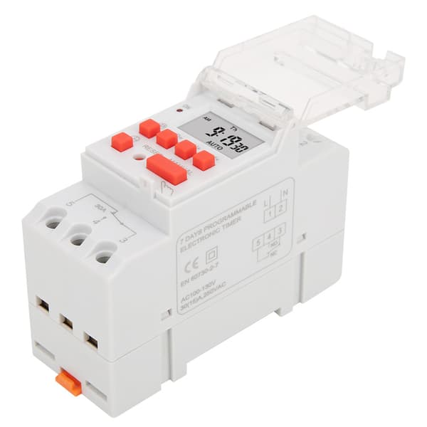 TM919B-1 100-130V AC 30A Ukentlig Timerbryter LCD På Av Kontroll Programmerbart Tidsrelé