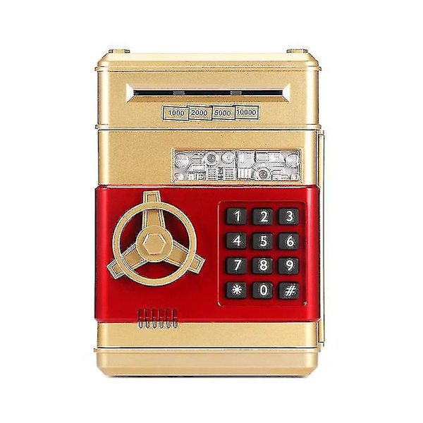 Barn elektronisk sparegris for mynter Kontantsafe Gold