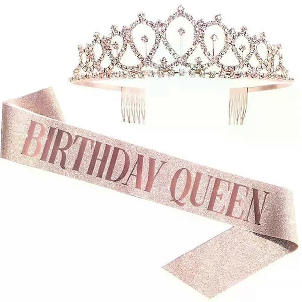 【BQ】Rhinestone Krystallkrone Hodeplagg Bursdag Jubileumsdekorasjon Crown Queen-1