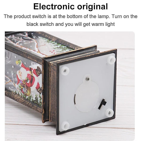 Julelykt Lysestake Lampe Nattlys Old Man Snowman Dekor