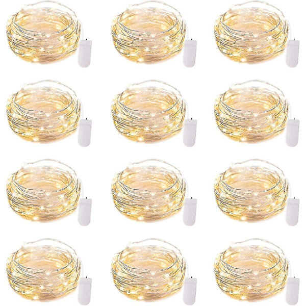 12-pack LED Fairy Lights Batteridrivna String Lights Vattentät 7 F