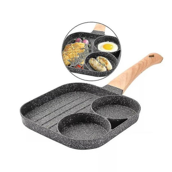 2/4 huls stegepande fortykket omeletpande Non-stick æg pandekage bøf pande 2 hole