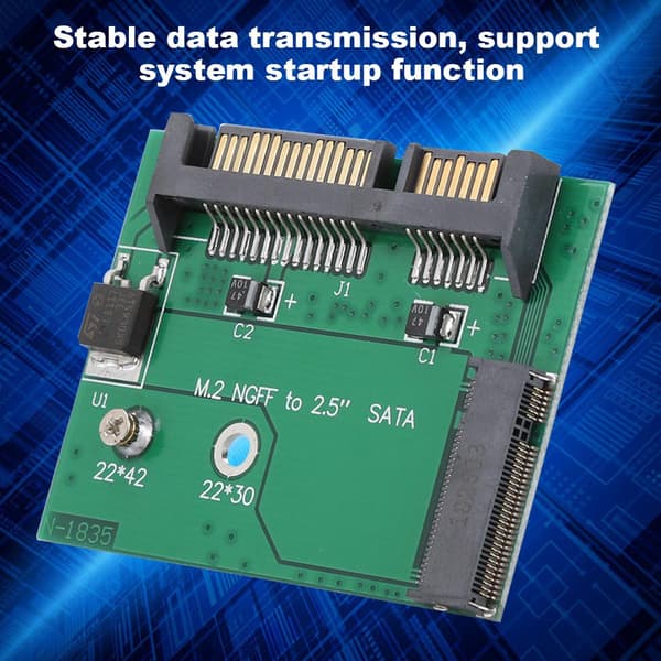 NGFF til SATA Riserkort Adapter - Høj kvalitet og SATA3-kompatibel