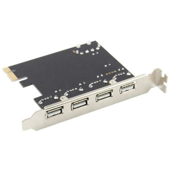 4-porttinen USB 2.0 Pci-e Desktop -laajennuskortti 480 Mbps Tuki Usb1.1-laitekortti Mcs9990 Windowsille black