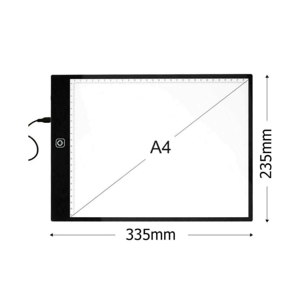 A4 LED Light Tracing Board Justerbart ljus