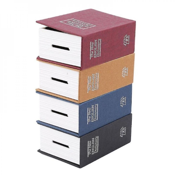Creative Dictionary Book Money Boxes Piggy Bank With Lock Hidden Secret Security Safe Lock Cash Coin Storage Box Deposit Box red