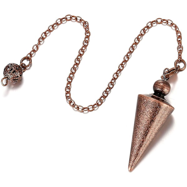 Bronse Metall Kobber Spiritual Point Pendel For Divination Healing Dowsing Wicca Balancing Spiss Cone Pendel Pendel Copper