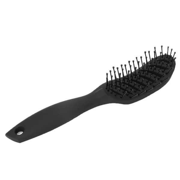 Menisk Hårkam Våd og Tør Nylon Styling Hårmassagebørste Sort