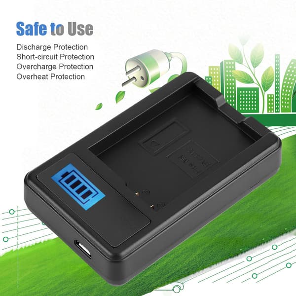 LCD-skjermlader for Nikon D5100 D3100 D3200 D3300 Coolpix EN-EL14 Batteri