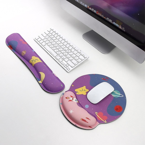 Musmatta Handledsdyna Kudde Memory Foam Musmatta Gummi Tangentbordsdyna Handledsstöd 2-delat set I